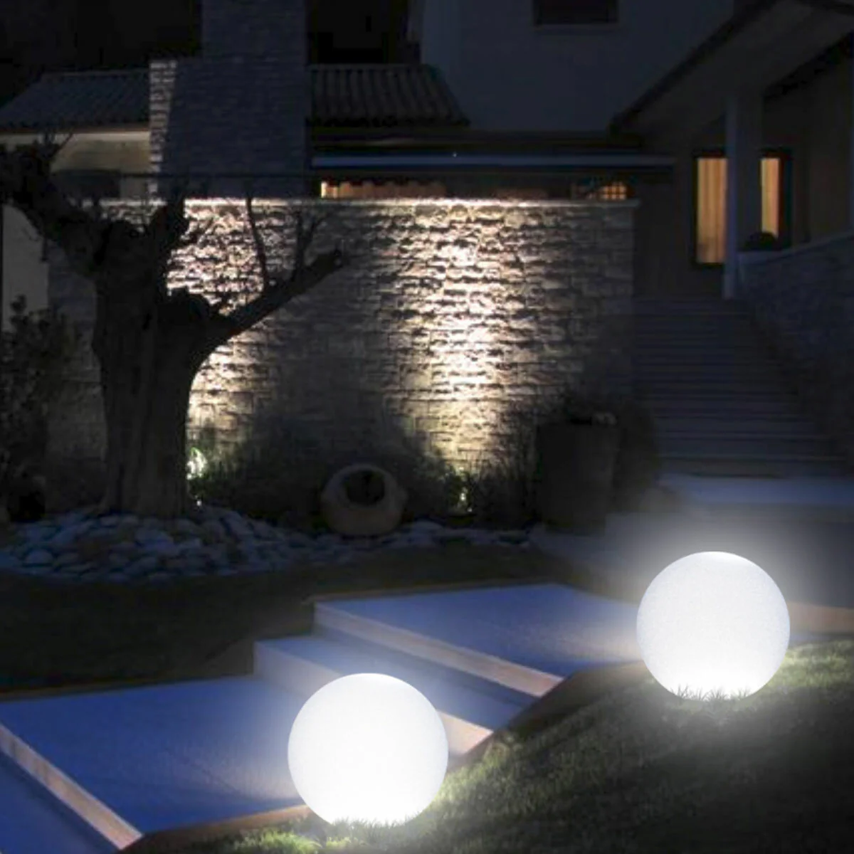 Arkema SF400 garden light sphere in LLDPE resin with 40 cm photovoltaic panel - Image 5