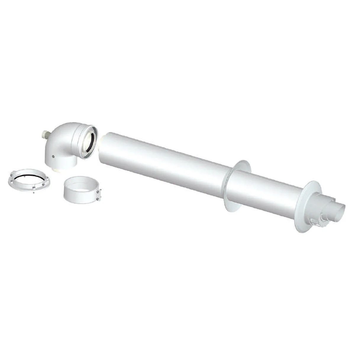 Boiler installation kit with universal coaxial flue gas exhaust, dirt separator, polyphosphate dispenser and neutralizing cartridge - Image 2