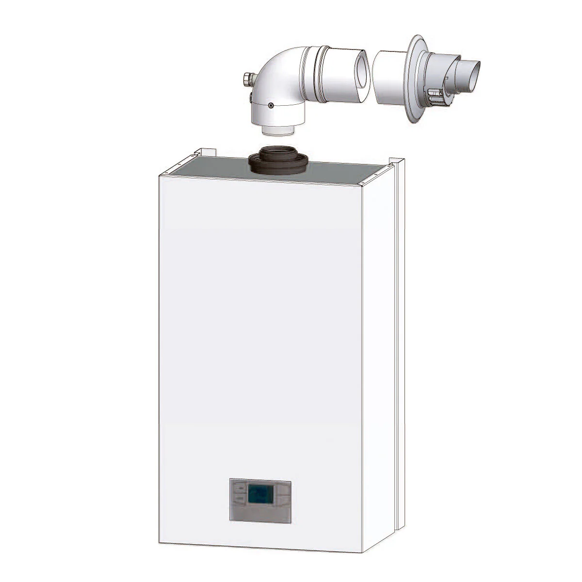 Boiler installation kit with universal coaxial flue gas exhaust, dirt separator, polyphosphate dispenser and neutralizing cartridge - Image 3