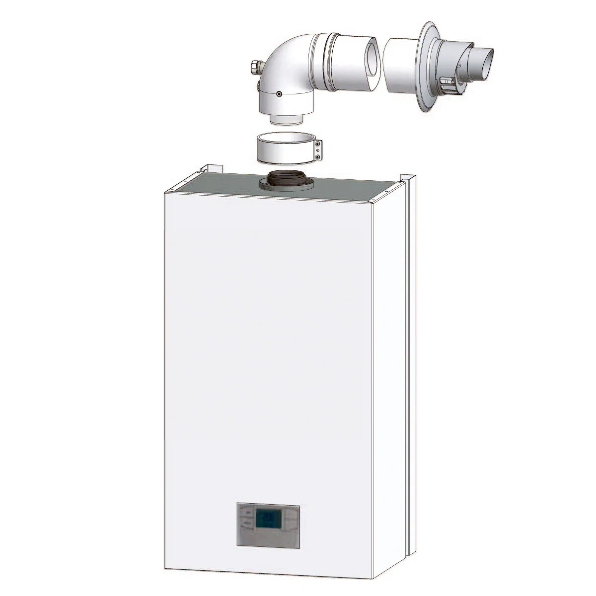 Boiler installation kit with universal coaxial flue gas exhaust, dirt separator, polyphosphate dispenser and neutralizing cartridge - Image 5