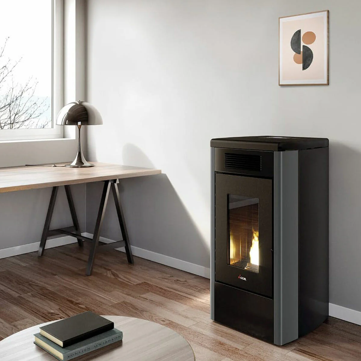 Cadel Atena Plus 14 pellet stove with ducted air, 14 kW - WiFi, ANTHRACITE - Image 2