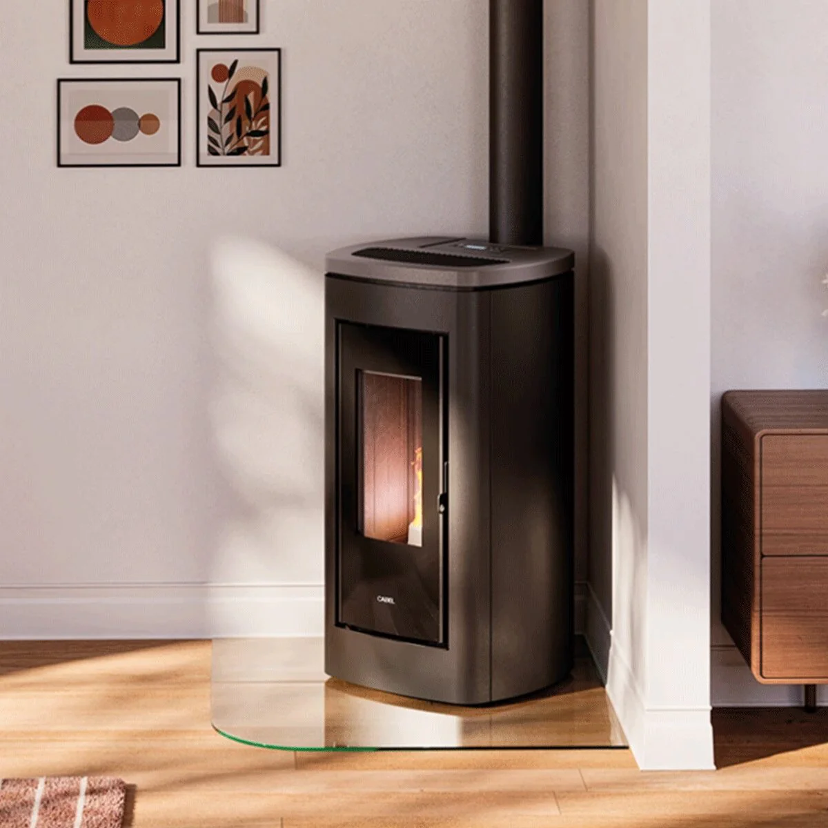 Cadel Eclipse Plus 11 10.5 kW pellet stove with ducted air WiFi Anthracite - Image 2