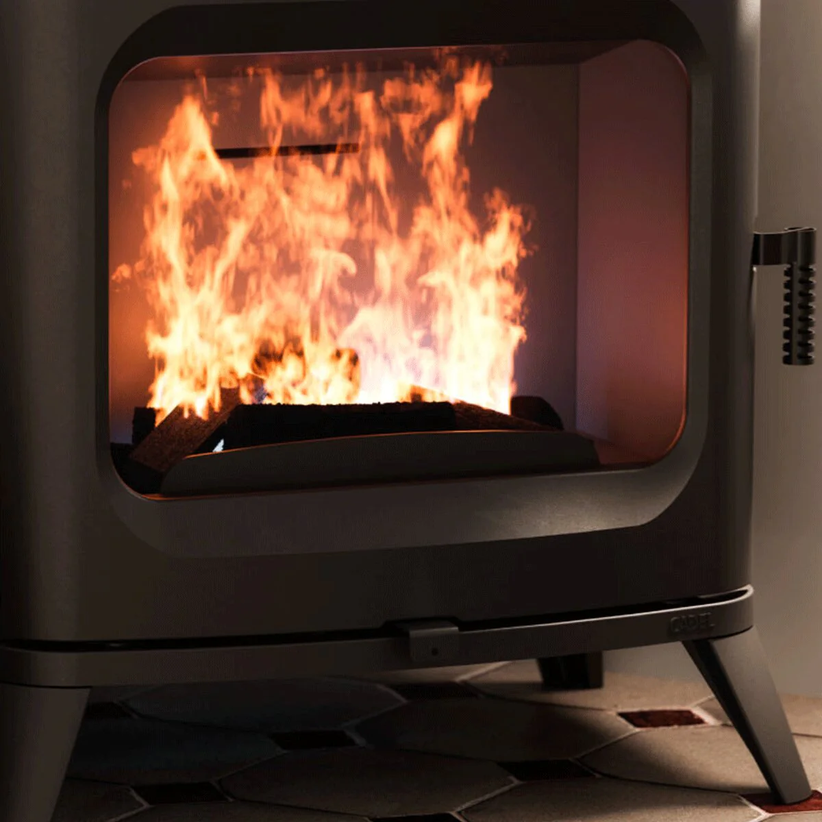 Cadel Hublot 8 7.5 kW air wood stove Black - Image 3