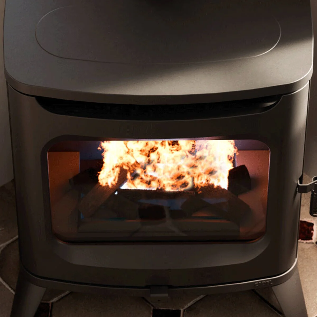 Cadel Hublot 8 7.5 kW air wood stove Black - Image 5