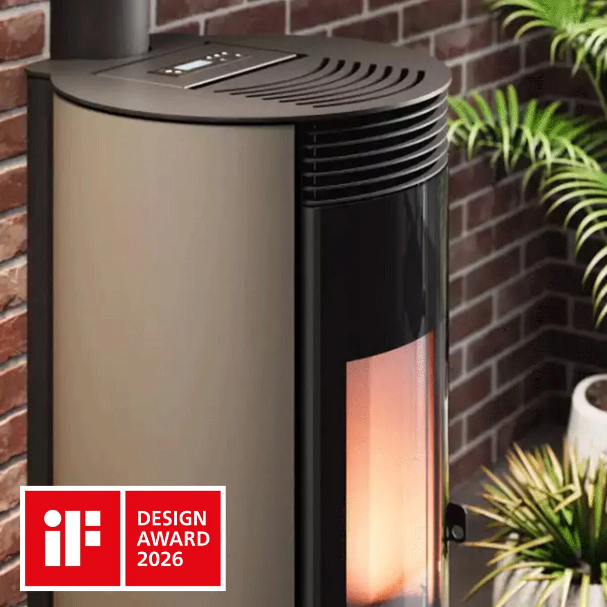 Cadel Spin Plus 9 8.5 kW pellet stove with ducted air WiFi Light Bronze - Image 2