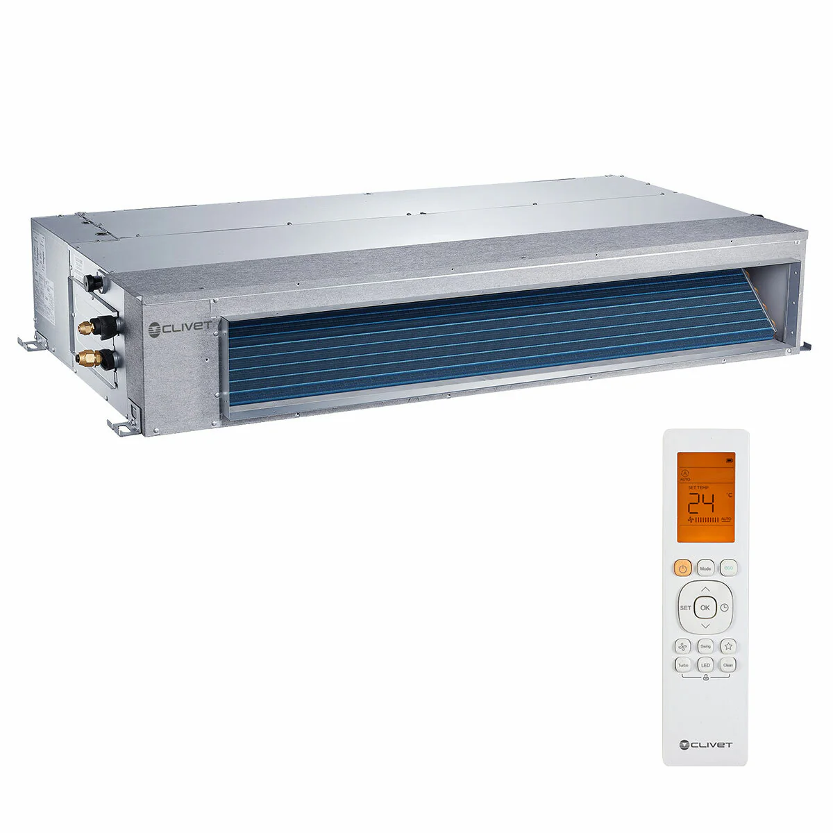 Clivet DUCT 2 dual split ductable air conditioner 9000+12000 BTU inverter A++ outdoor unit 4.1 kW - Image 3