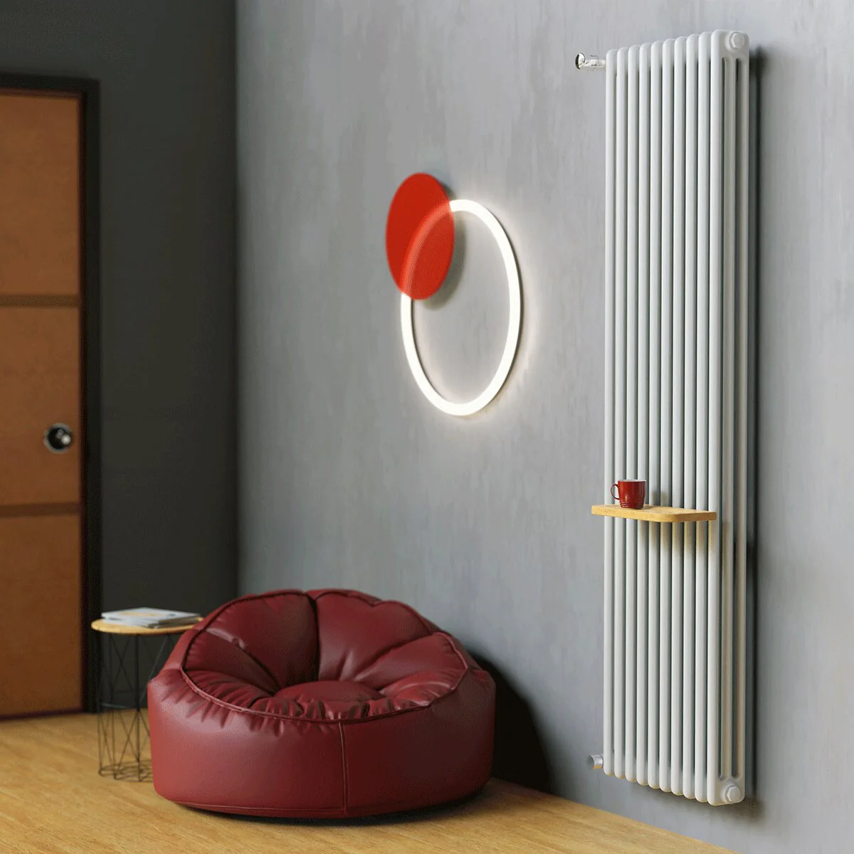 Cordivari Ardesia column radiator 3 columns/20 elements - Height 2000 Interaxis 1944 (mm) - Image 2