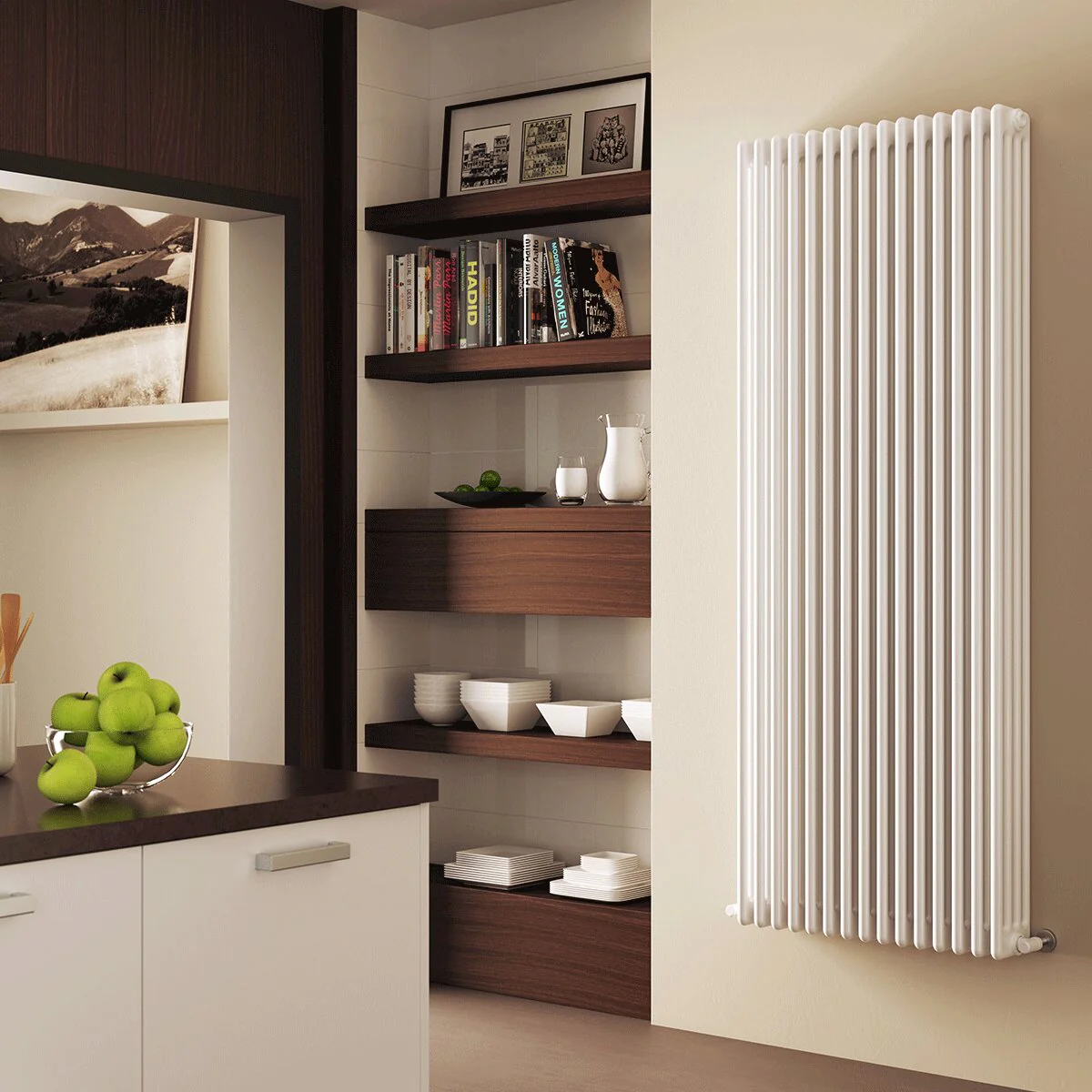 Cordivari Ardesia column radiator 4 columns/12 elements - Height 2000 Interaxis 1944 (mm) - Image 2
