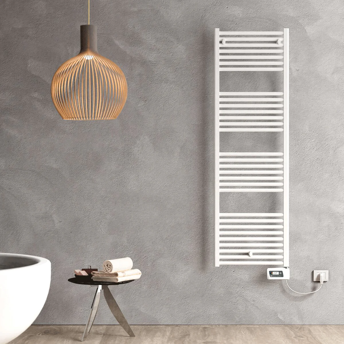Electric towel warmer radiator Cordivari Lisa 22 500x1732 in steel White 900 W - Image 2