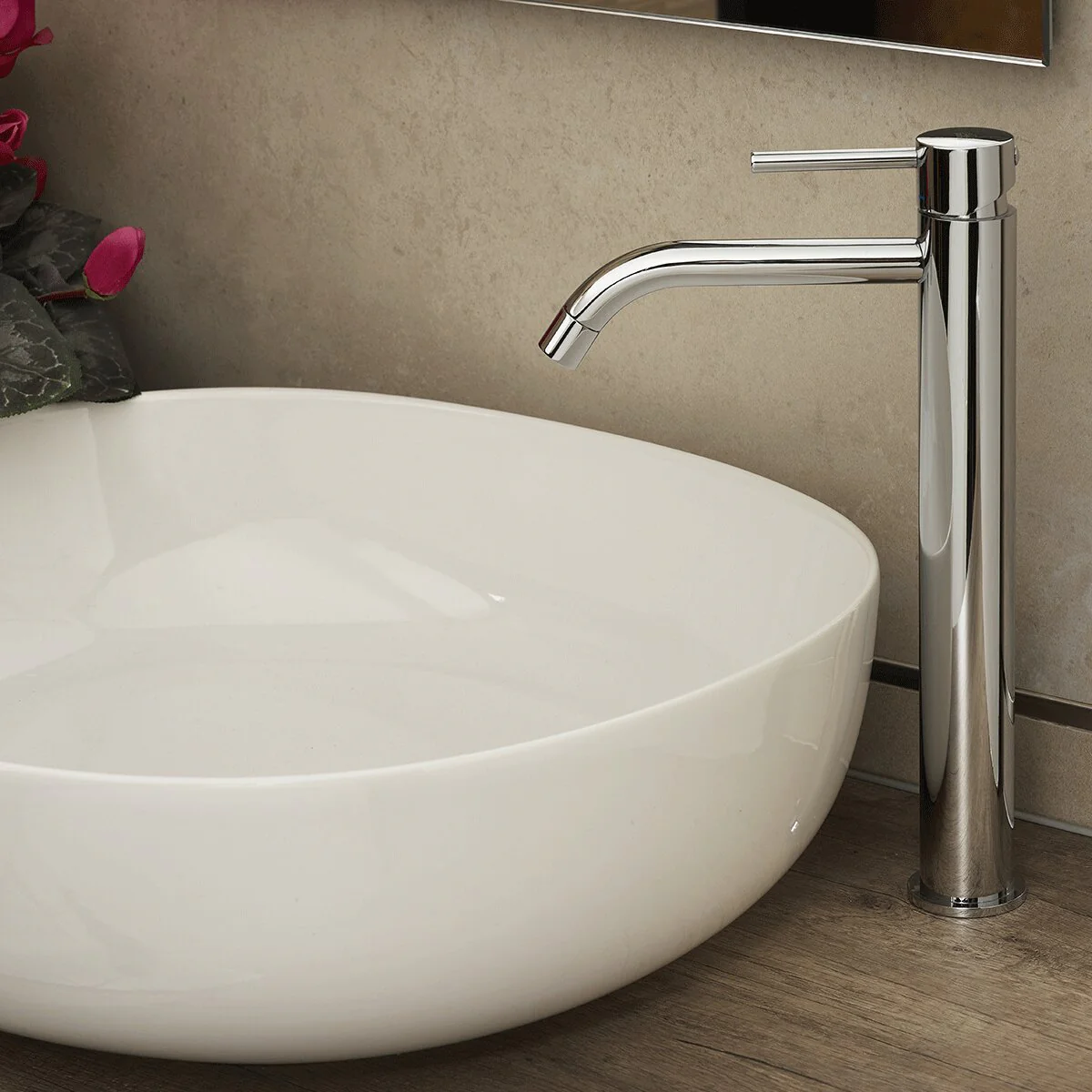 Extended basin mixer Paffoni LIG 081K with 1”1/4G Clic-Clac waste - Image 3