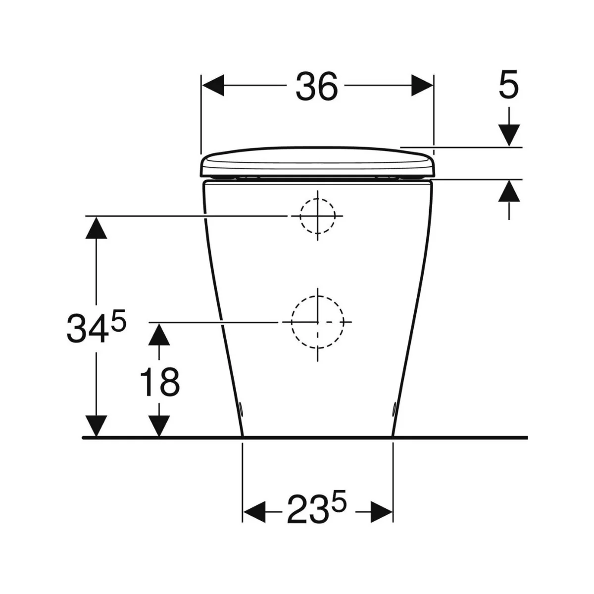 Geberit Selnova Premium floor-standing toilet with soft-close function - Image 3