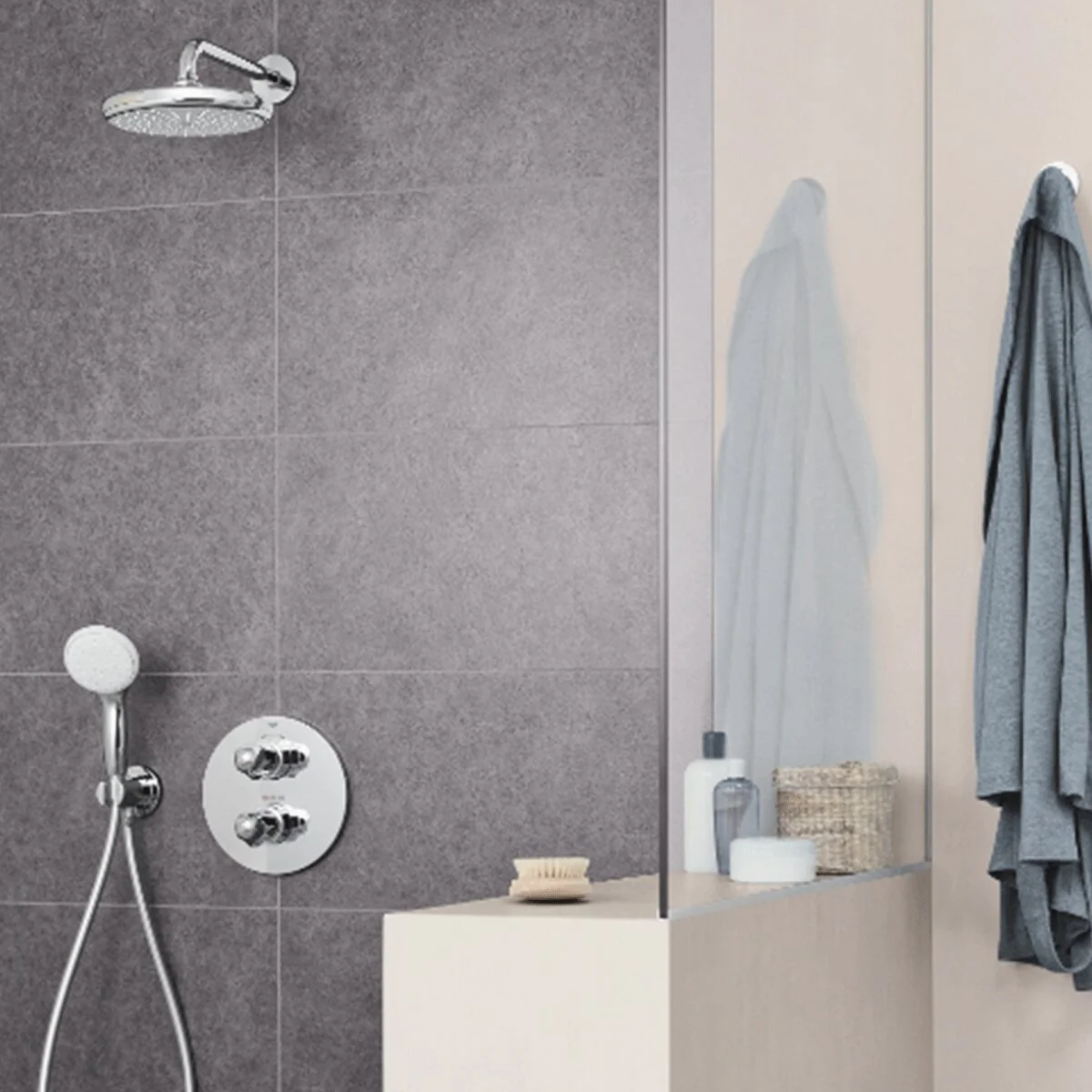 Grohe Tempesta 210 Chrome Round shower head - Image 2