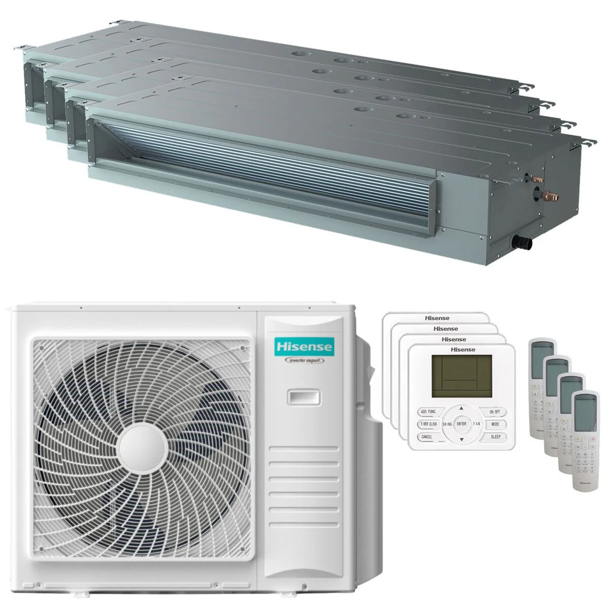 Hisense air conditioner Ducted ADT quadri split 9000+9000+12000+12000 BTU inverter A++ outdoor unit 10 kW