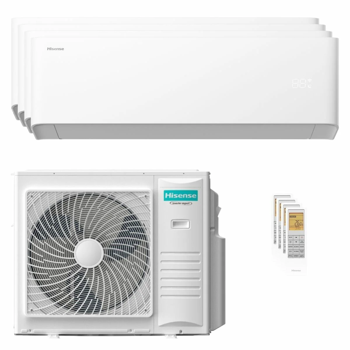 Hisense Uni HB Quad Split Air Conditioner 7000+7000+18000+18000 BTU Inverter A++ Wi-Fi Outdoor Unit 10 kW