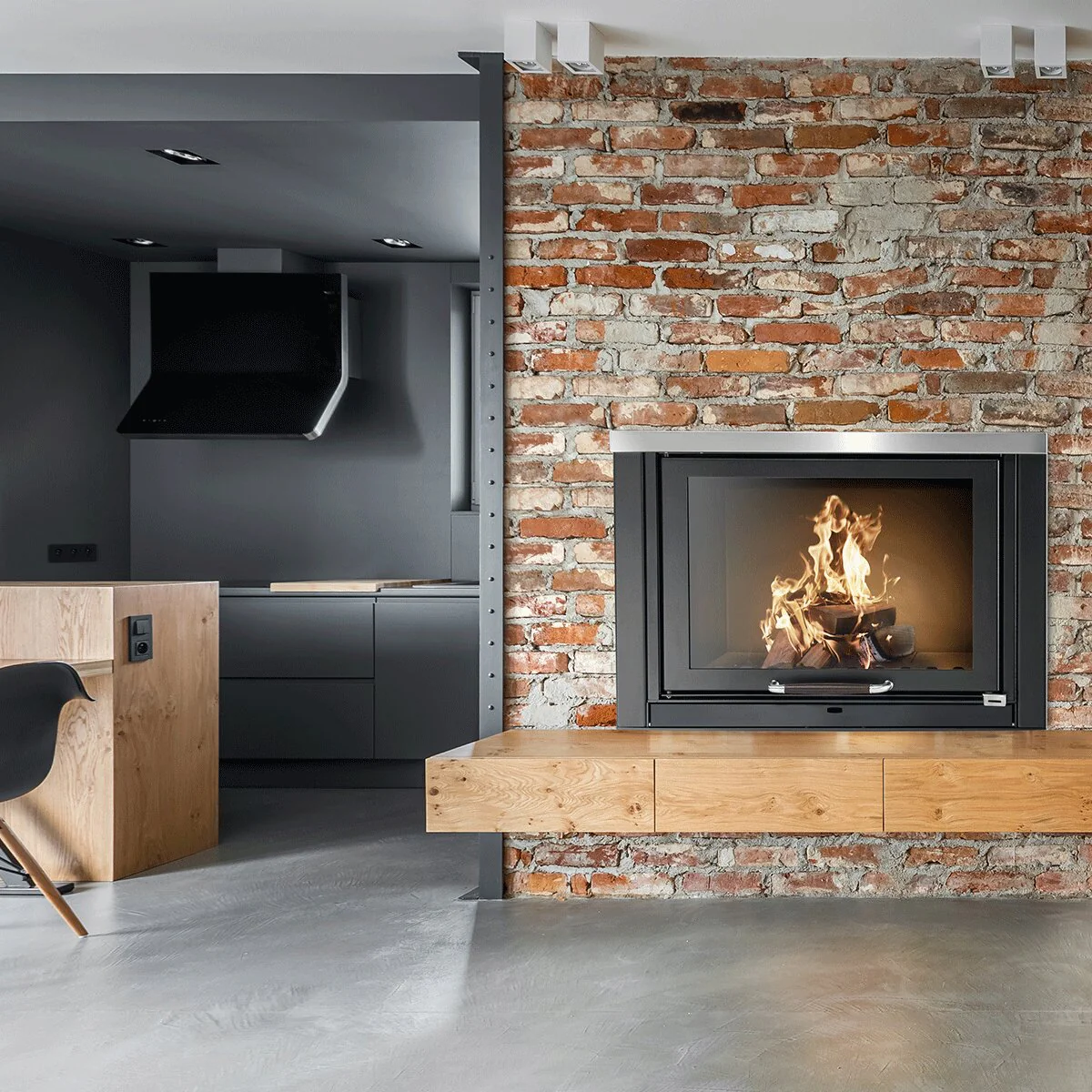 Klover TKR 27 21 kW Idro wood-burning thermo fireplace + DHW kit - Image 2