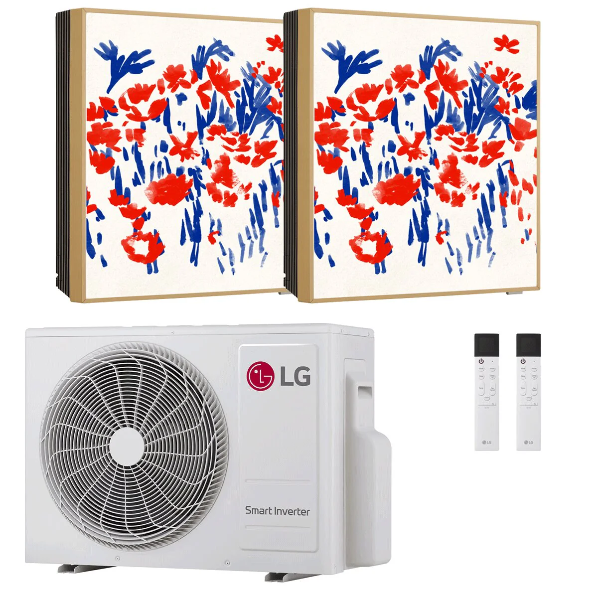 LG ARTCOOL Gallery PHOTO dual split 9000+9000 BTU inverter A+++ wifi external unit 4.1 kW air conditioner