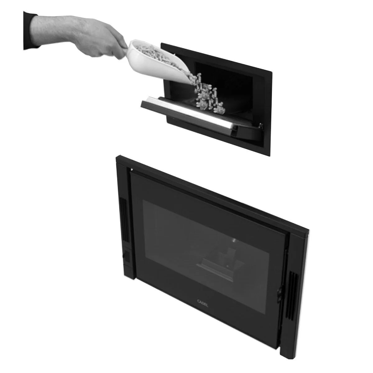 Pellet loading hatch for CADEL Zefiro 9 insert - Image 2