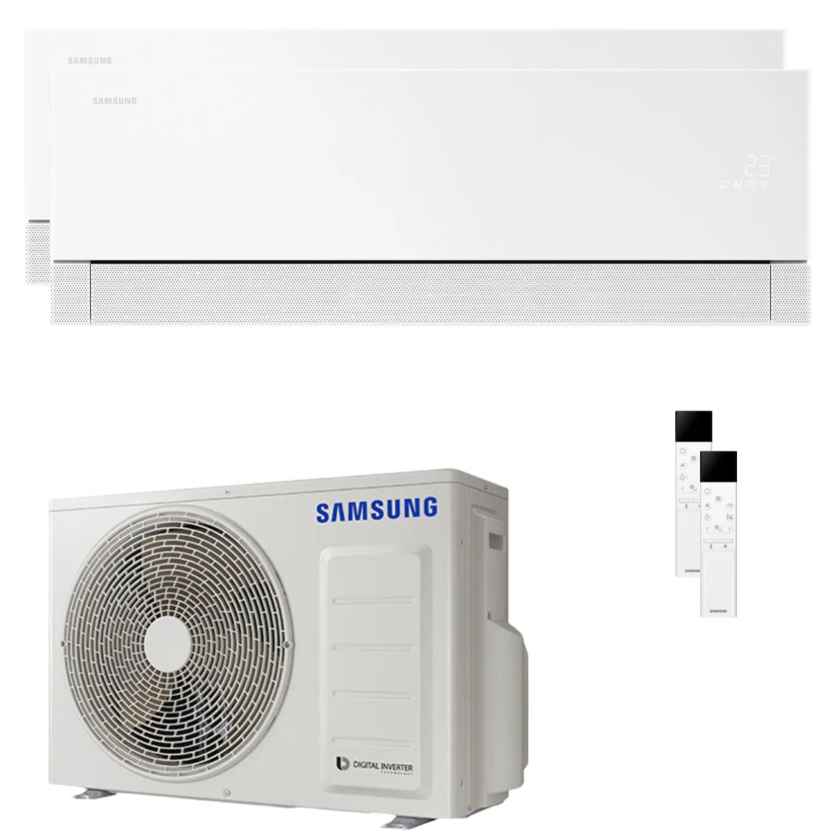 Samsung WindFree Première Plus dual split air conditioner 9000+12000 BTU inverter A+++ wifi outdoor unit 5 kW