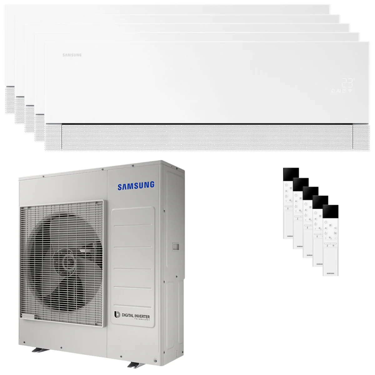 Samsung WindFree Première Plus penta split air conditioner 7000+7000+7000+9000+12000 BTU inverter A++ wifi outdoor unit 10 kW