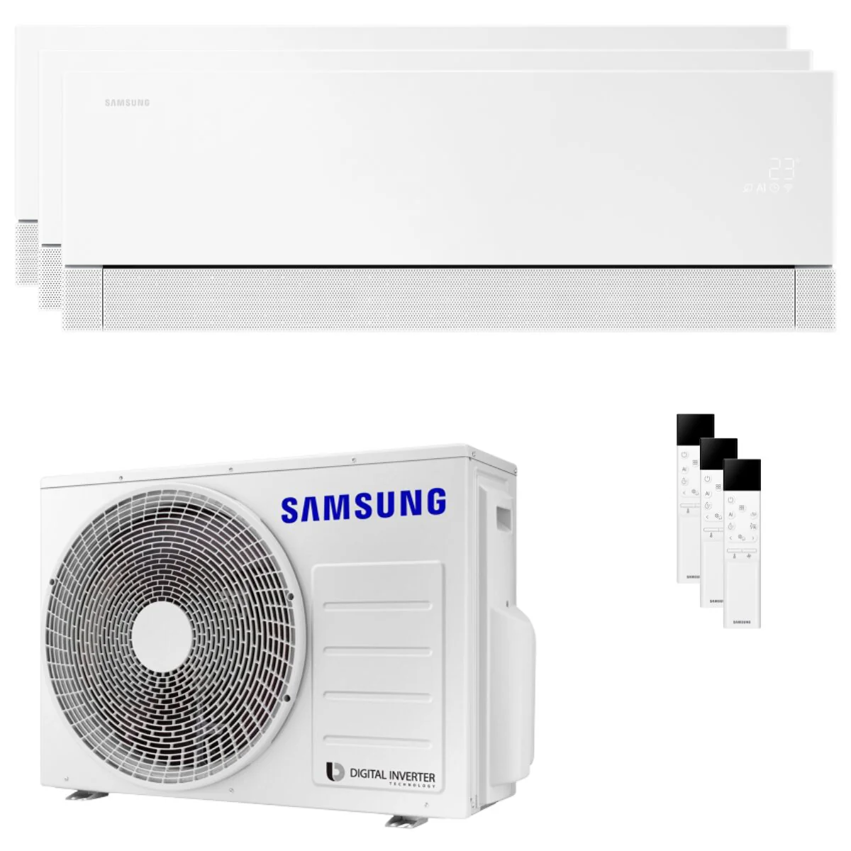 Samsung WindFree Première Plus trial split air conditioner 7000+7000+7000 BTU inverter A++ wifi external unit 5.2 kW