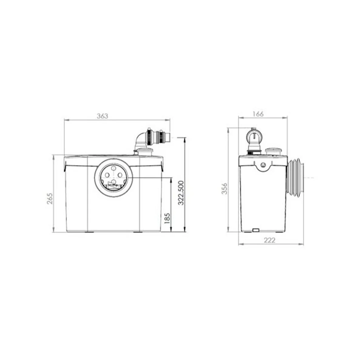 SFA Sanitop UP WC macerator for toilet and sink - Image 4