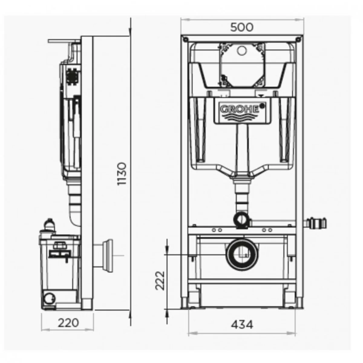SFA Saniwall Pro UP Tileable WC macerator - with built-in frame for suspended WC and complete bathroom - Image 3