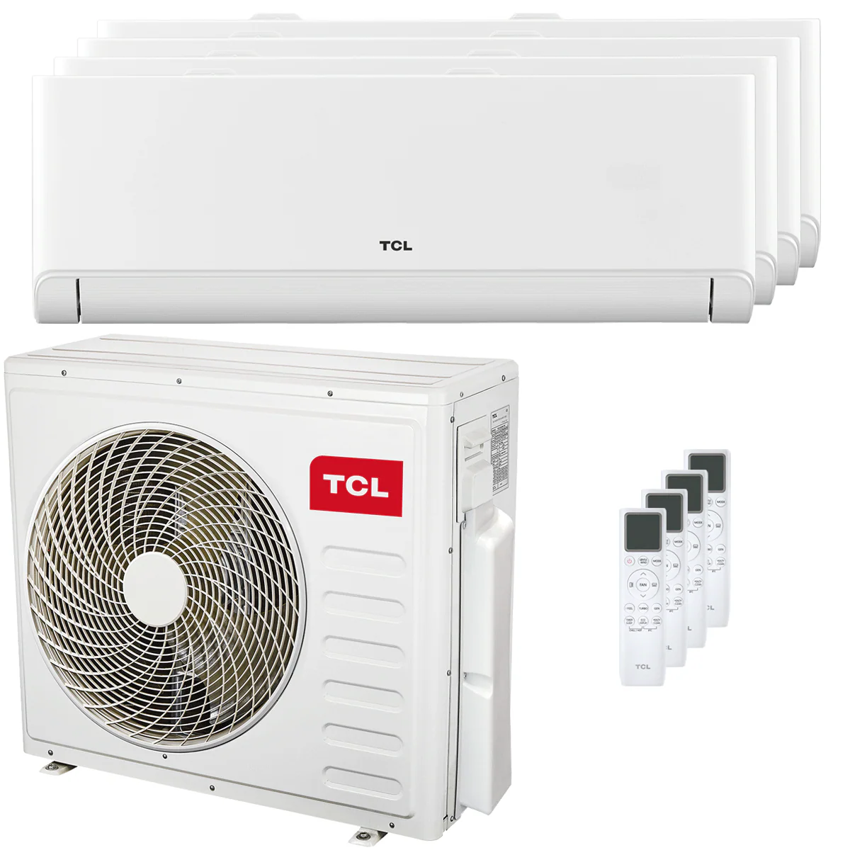 TCL BreezeIN P5 Quadri Split Air Conditioner 9000+9000+9000+9000 BTU Inverter A++ Wifi External Unit 9.4 kW