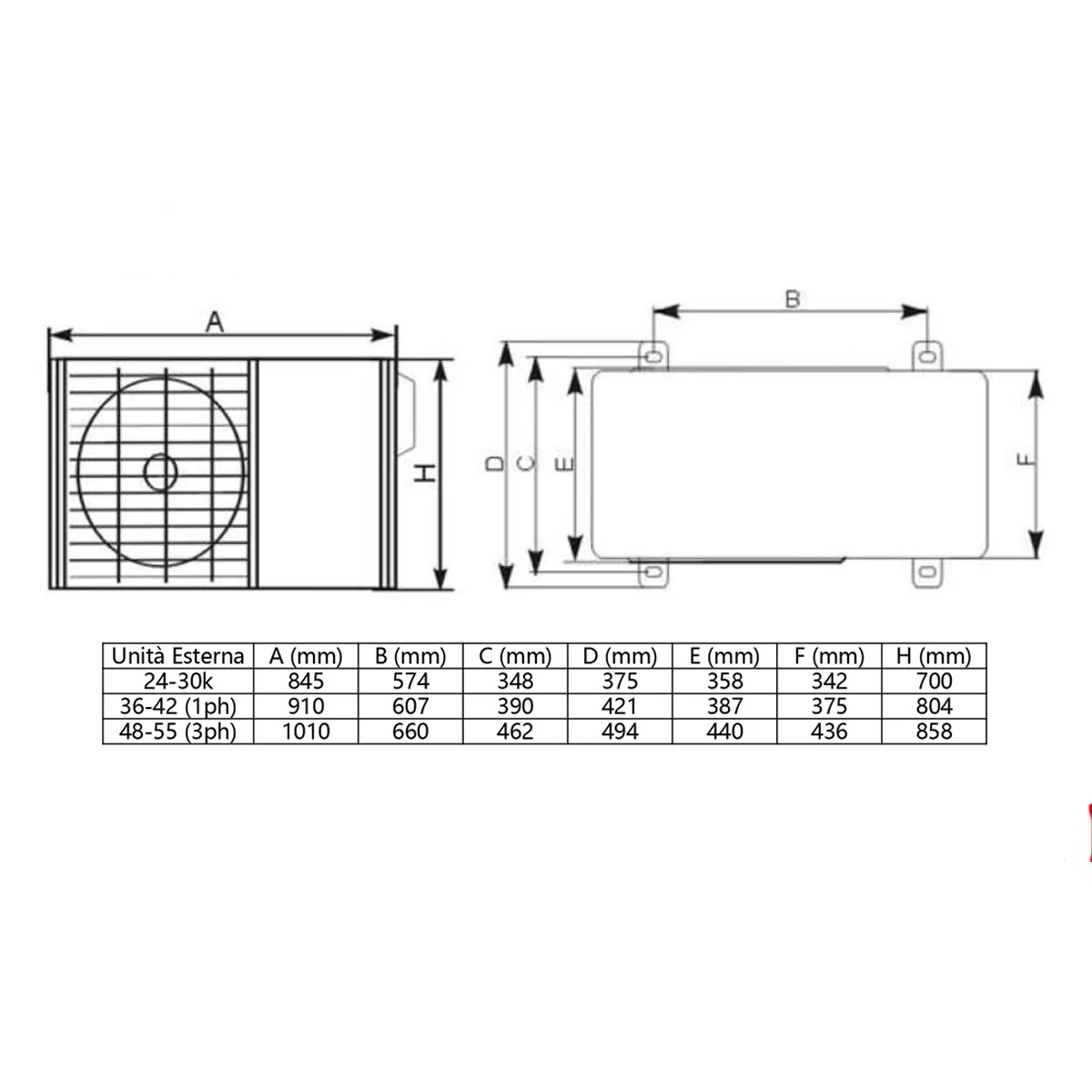 TCL Cassette 4-way Air Conditioner S Series Standard 24000 BTU R32 Inverter WiFi A++/A+ - Image 6
