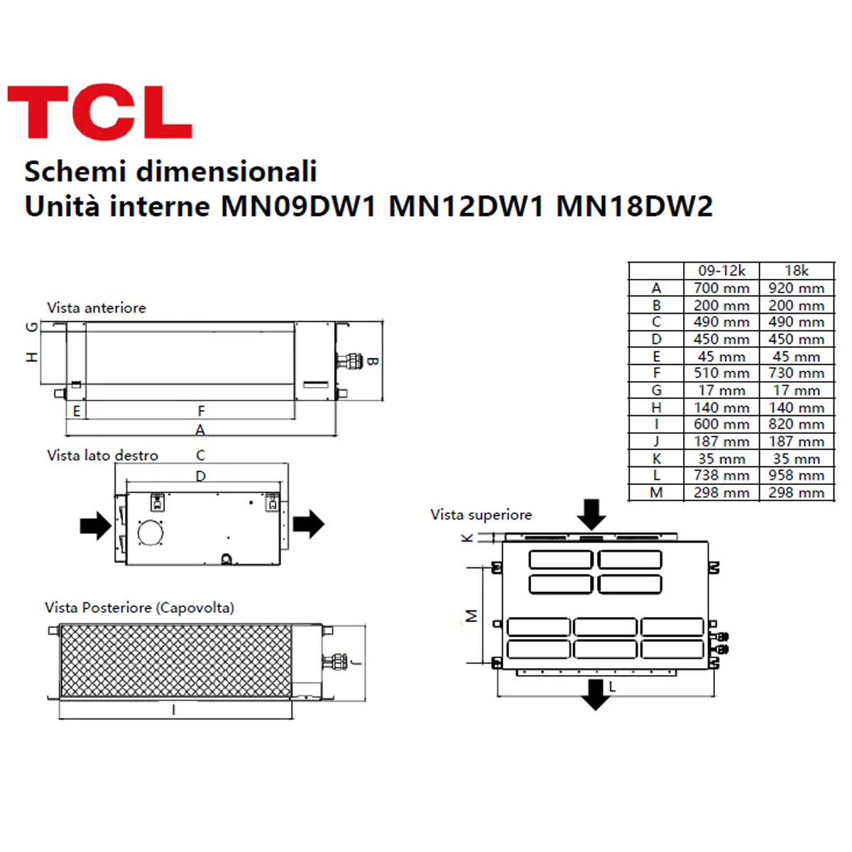 TCL Ducted Air Conditioner D Series Quadri Split 9000+9000+12000+12000 BTU Inverter A++ Wifi External Unit 9.4 kW - Image 6
