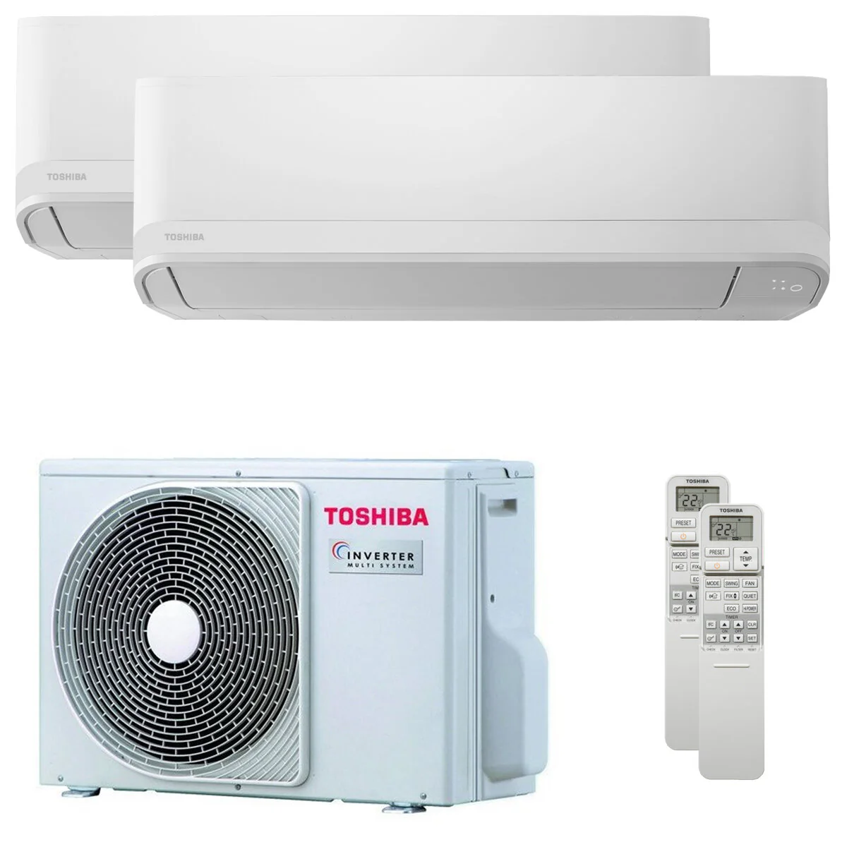 Toshiba Seiya Classic 2025 dual split 12000+12000 BTU inverter A++ air conditioner external unit 5.2 kW