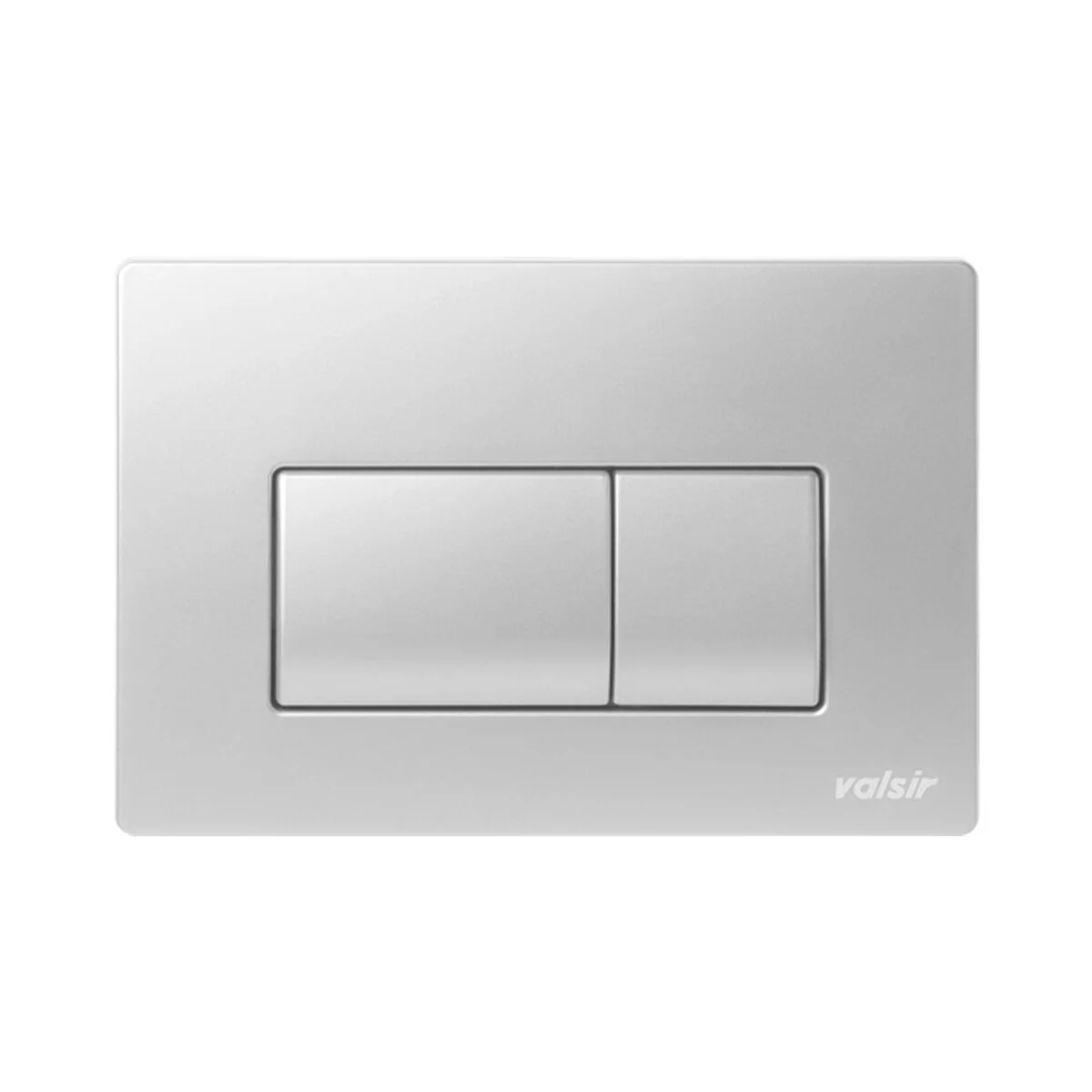 Valsir P1 white mechanical plate with double button